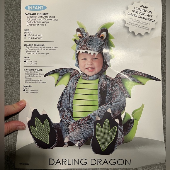 Infant dragon costume - Picture 1 of 2